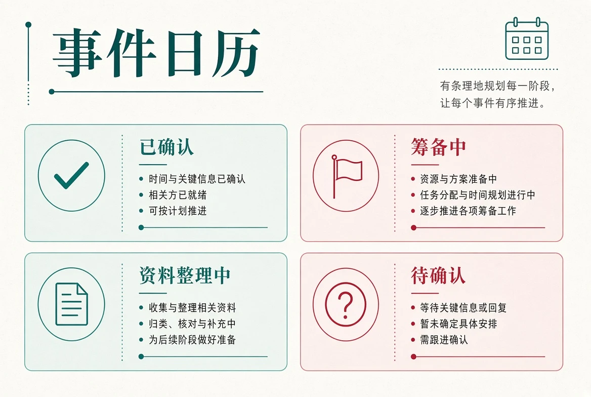 公开活动与内容整理状态